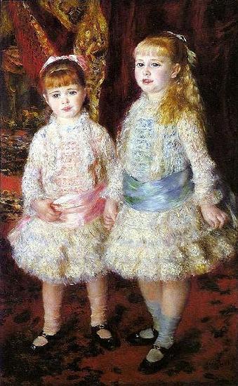 Pierre-Auguste Renoir Pink and Blue - The Cahen d'Anvers Girls oil painting picture